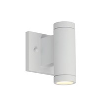 Justice Design Group NSH-4110W-WHTE - Portico Large Up & Downlight LED Outdoor Wall Sconce