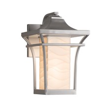 Justice Design Group PNA-7521W-WAVE-NCKL - Summit Small 1-Light LED Outdoor Wall Sconce