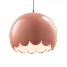 Justice Design Group CER-6470-BSH-NCKL-WTCD - Scallop Pendant