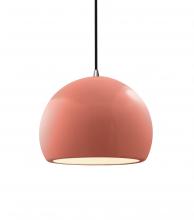 Justice Design Group CER-6530-BSH-NCKL-BKCD - Small Globe 1-Light Pendant