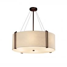 Justice Design Group FAB-9517-WHTE-DBRZ - Reveal 48" Drum Pendant