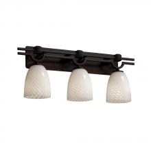 Justice Design Group FSN-8503-40-OPAL-MBLK - Argyle 3-Light Bath Bar