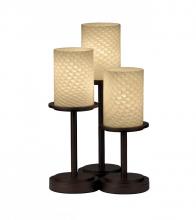 Justice Design Group FSN-8797-10-RBON-DBRZ - Dakota 3-Light Table Lamp