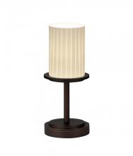 Justice Design Group FSN-8798-10-WEVE-MBLK - Dakota 1-Light Table Lamp (Short)