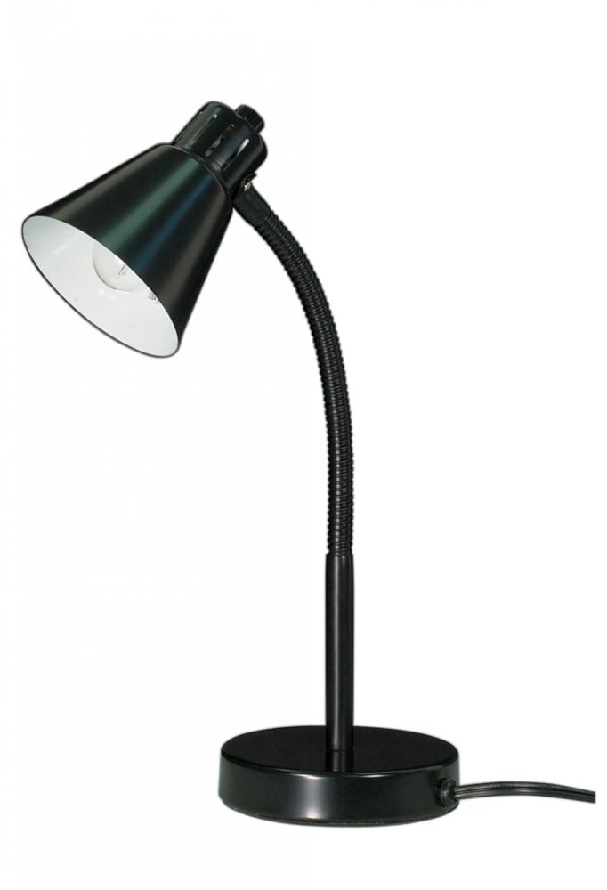Small Gooseneck Desk Lamp - 1 Light - Black