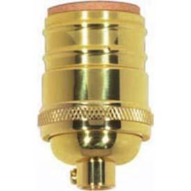 Short Keyless Socket; 1/8 IPS; 4 Piece Stamped Solid Brass; Polished Brass Finish; 660W; 250V; Uno