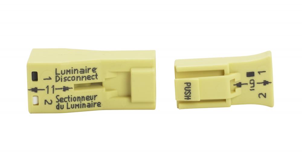 Yellow (small) 2 Piece Snap Together Connector for Solid or Tinned Tip Wire