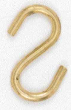 Brass Plated S-Hook; 1-5/8"