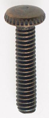 Steel Knurled Head Thumb Screws; 8/32; 3/4" Length; Antique Brass Plated Finish