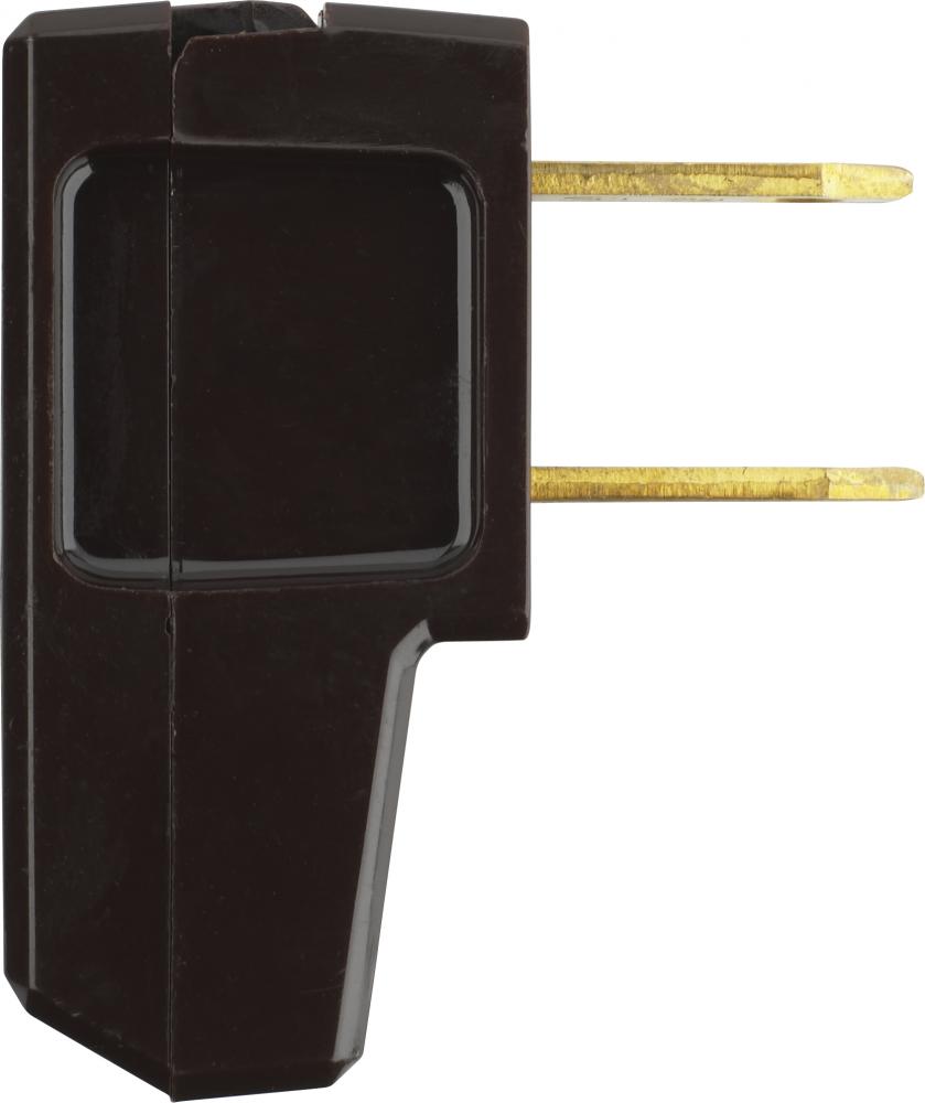 Quick Connect Flat Plug; Black Finish; Non Polarized; 18/2-SPT-2 And 16/2 SPT-2; 15A; 125V