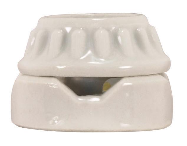 Two Piece Medium Base; Porcelain Sign Receptacle; Screw Terminals; 1-1/2" Height; 2-1/4"