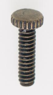 Steel Knurled Head Thumb Screw; 6/32; 1/2" Length; Antique Brass Plated Finish