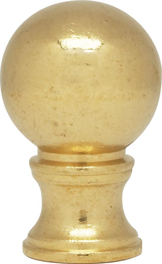 Ball Finial; Burnished And Lacquered; 1-3/8" Height; 7/8" Diameter; 1/8 IP