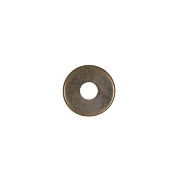 Steel Check Ring; Curled Edge; 1/8 IP Slip; Antique Brass Finish; 1" Diameter