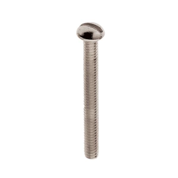 Steel Round Head Slotted Machine Screws; 8/32; 1-1/2" Length; Nickel Plated Finish