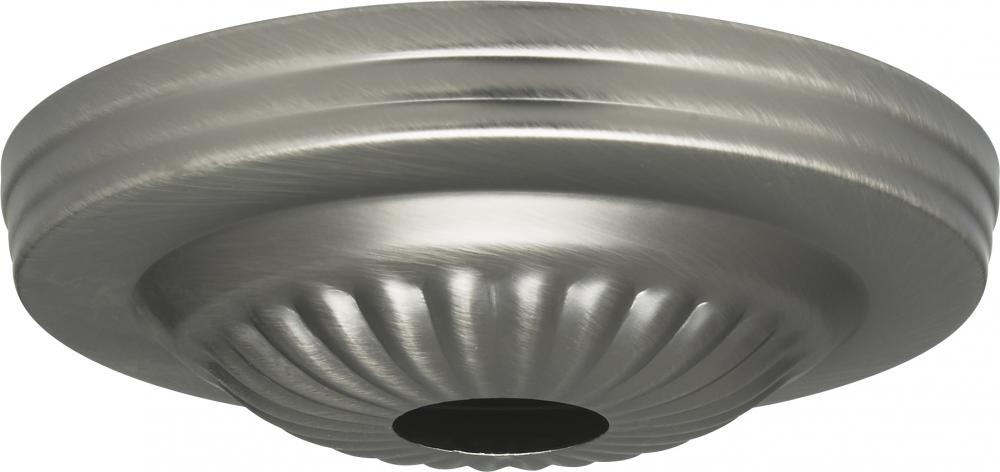 Ribbed Canopy; Canopy Only; Brushed Pewter Finish; 5" Diameter; 1-1/16" Center Hole
