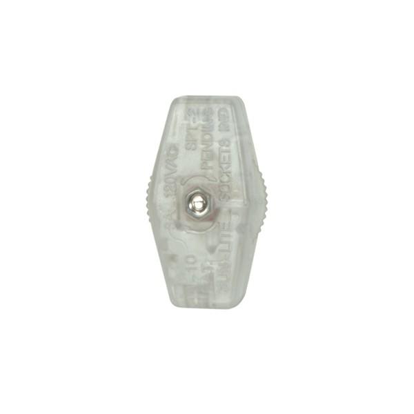 On-Off Cord Switch For 18/2 SPT-1; 6A-125V, 3A-250V, 3A-120V, 3A-125V; Silver Finish