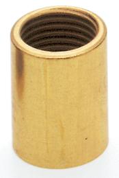 Brass Coupling; 5/8" Long; 1/8 IP; Burnished And Lacquered