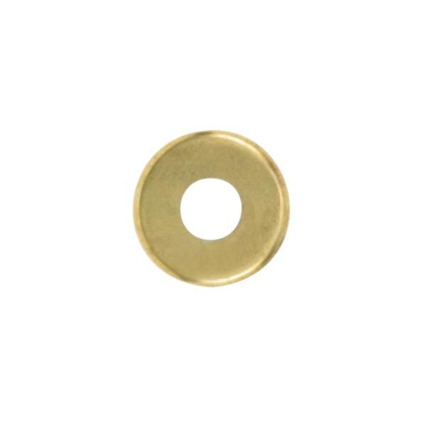 Steel Check Ring; Curled Edge; 1/8 IP Slip; Brass Plated Finish; 7/8" Diameter