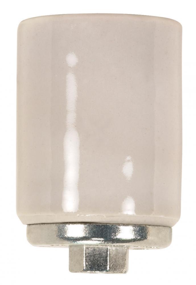 Keyless Porcelain Mogul Socket With Metal 1/4 IP Cap; Glazed; 1500W; 600V