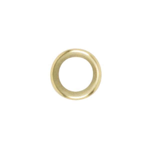 Steel Check Ring; Curled Edge; 1/4 IP Slip; Brass Plated Finish; 1" Diameter