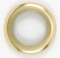 Steel Check Ring; Curled Edge; 1/4 IP Slip; Brass Plated Finish; 1-1/4" Diameter