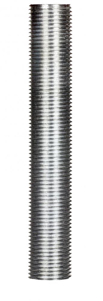 3/8 IP Steel Nipple; Zinc Plated; 6" Length; 5/8" Wide