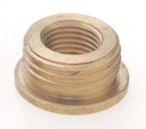 Brass Reducing Bushing; Unfinished; 3/8 M x 1/4 F; With Shoulder