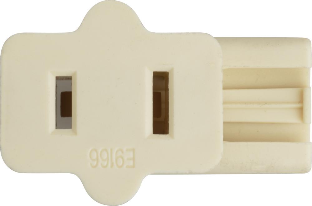 Female Slide Plug; Polarized; 18/2-SPT-1; 6A-125V; Ivory Finish