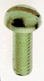 Steel Round Head Slotted Machine Screw; 8/32; 3/8" Length; Green Ground (Combo Head)