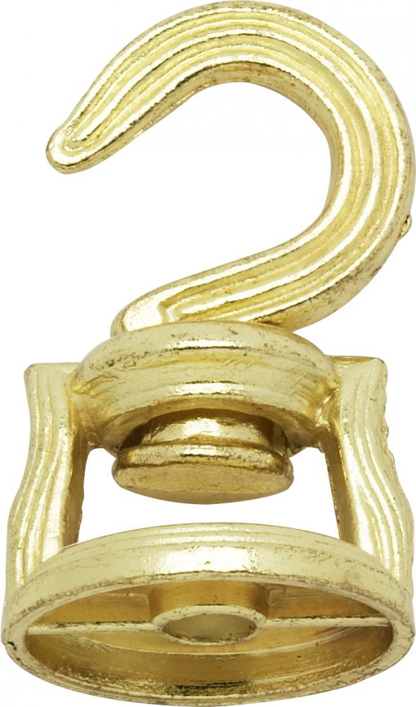 Die Cast Revolving Swivel Hooks; Brass Plated Finish; Kit Contains 1 Hook And Hardware