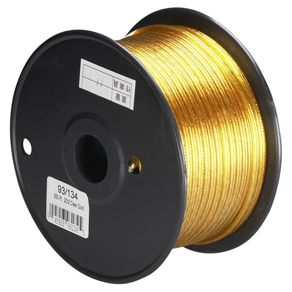 Lamp And Lighting Bulk Wire; 20/2 SPT-1 105C Wire; 250 Foot/Spool; Clear Gold