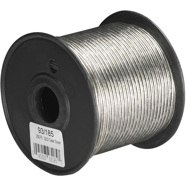 Lamp And Lighting Bulk Wire; 22/2 SPT-1 105C; 250 Foot/Spool; Clear Silver