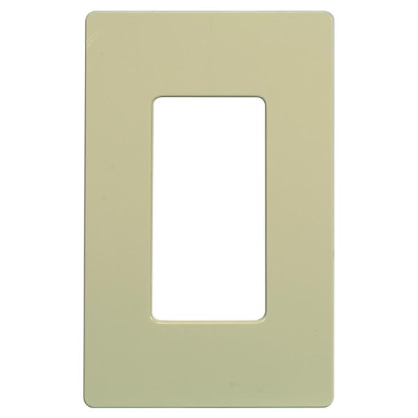 Wallplate For Dimmers And Sensors; 1-Gang; Ivory Finish; Lutron