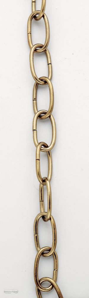 8 Gauge Chain; Antique Brass Finish; 1 Yard Length