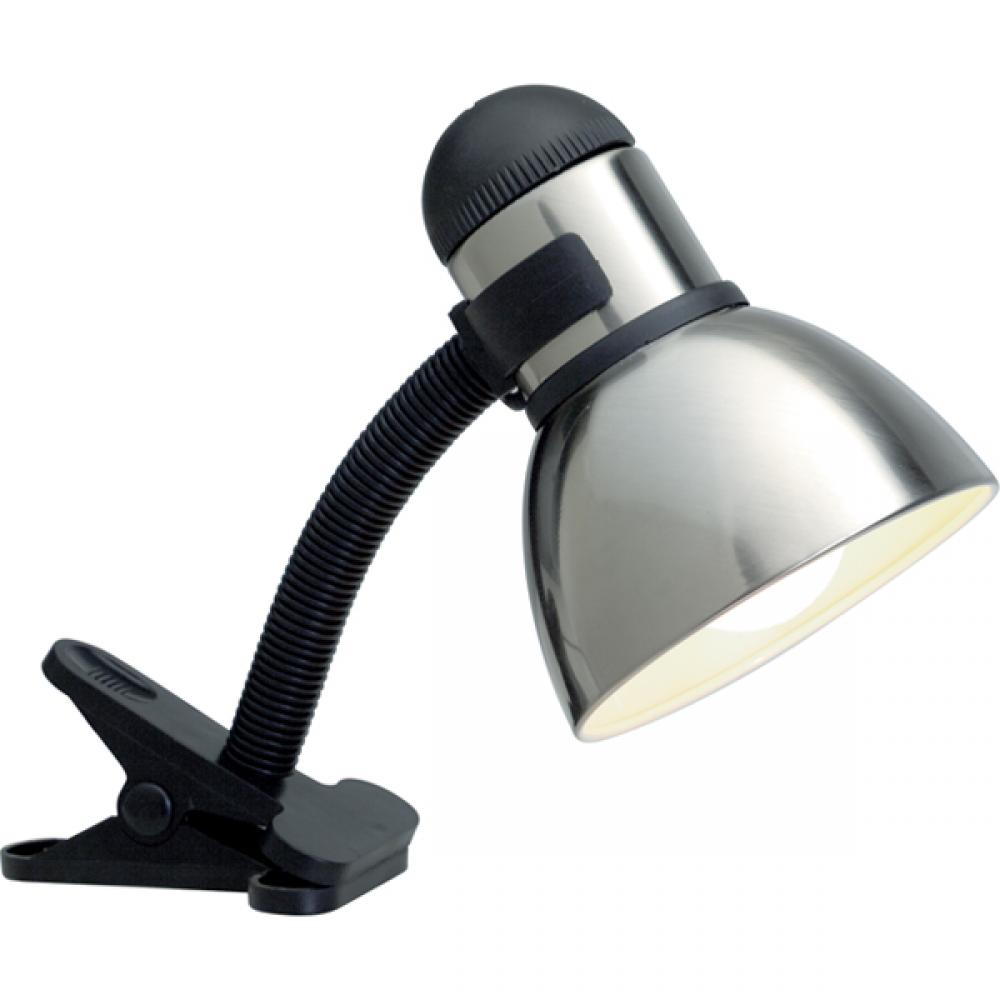 Clip On Goose Neck Lamp; Steel / Black Finish
