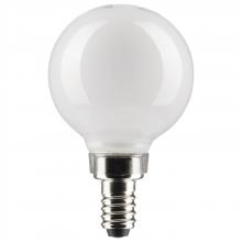 Satco Products Inc. S21876 - 4.5 Watt G16.5 LED; White; Candelabra Base; 5000K; 120 Volt; 2-Card