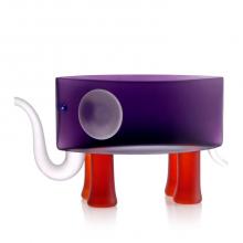 Oggetti Luce 24-02-77 - ST/ BEN, elephant bowl, purple