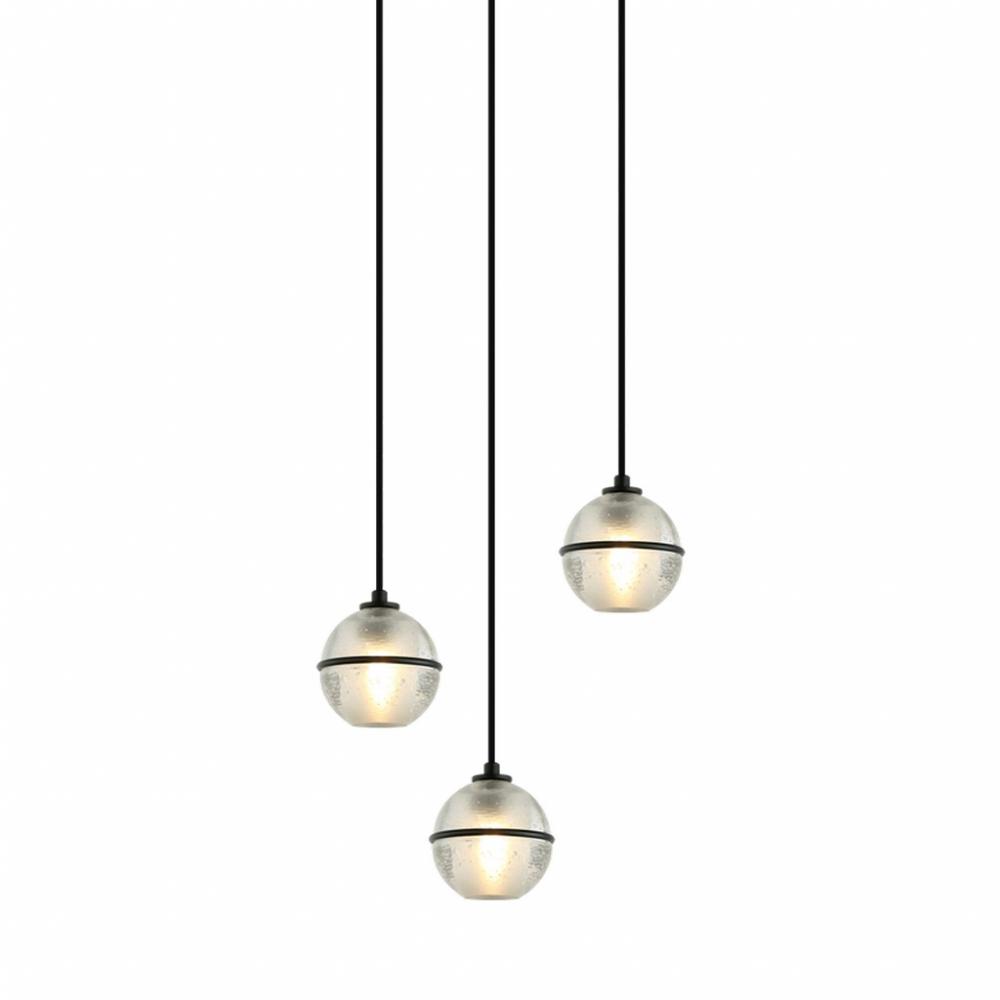 3 LT Dia12.3" "Misty" Matte Black G9 5W Chandelier