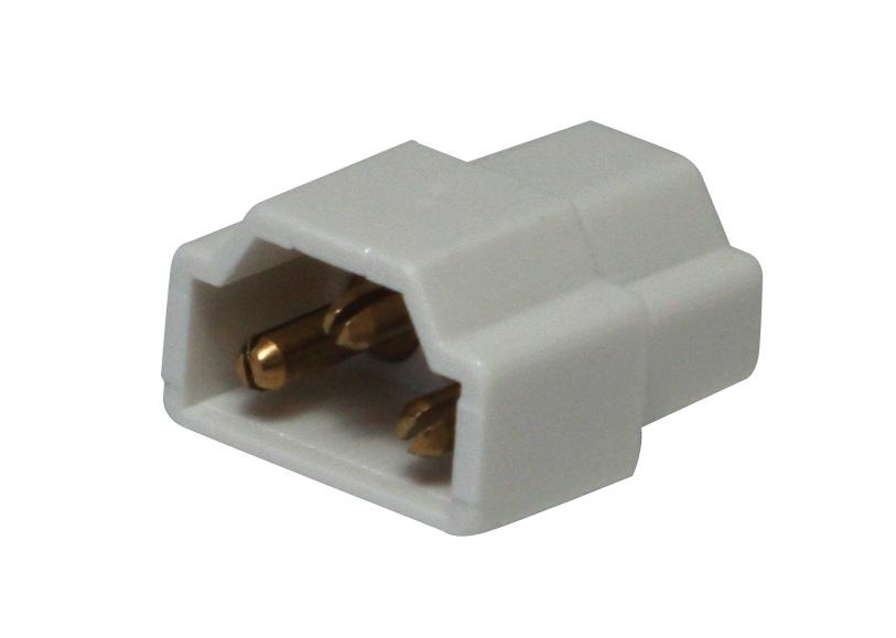 INLINE CONNECTOR FOR END-TO-END LED COMPLETE FIXTURE CONNECTION, WHITE