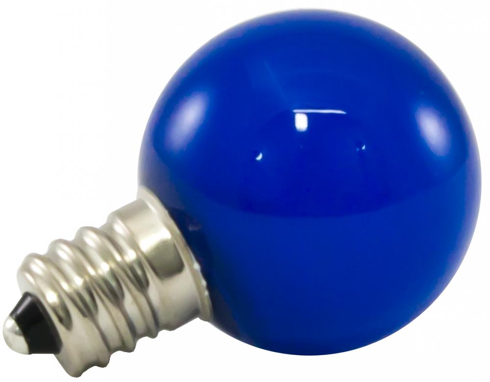 Premium Grade LED Lamp Small Globe, Candelabra base, Frosted Blue Glass, wet location and fully dimm
