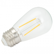 American Lighting S14-LEDF-12VDC-30K - 12V LED Filament S14 clear glass bulb, 3000K, 1W, 90lm, 12V DC, 15000Hrs