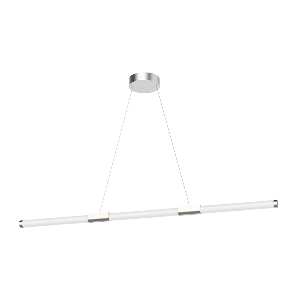 Akari 48-in Brushed Nickel LED Linear Pendant