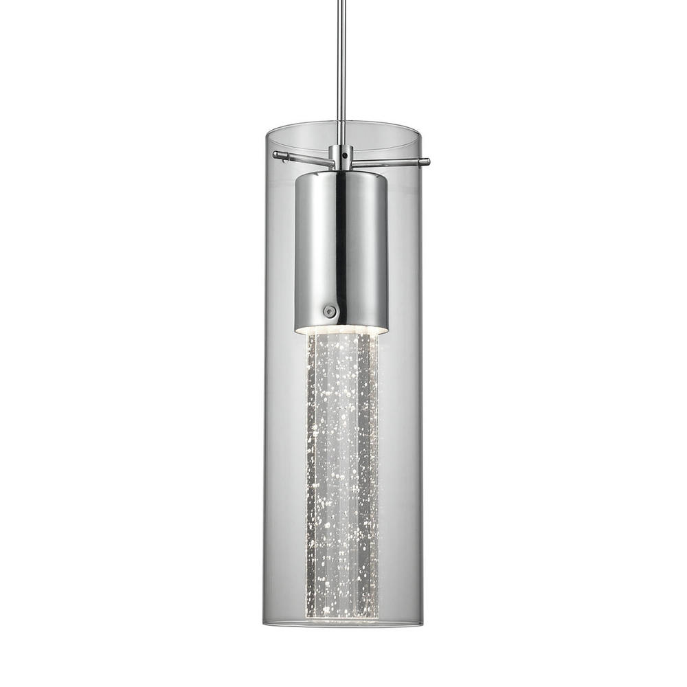 Champagne 4-in Chrome LED Pendant