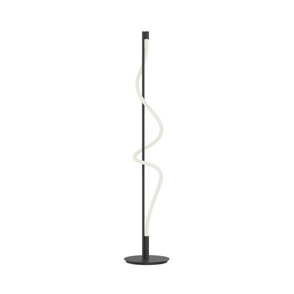 Cursive 12-in Black LED Floor Lamp