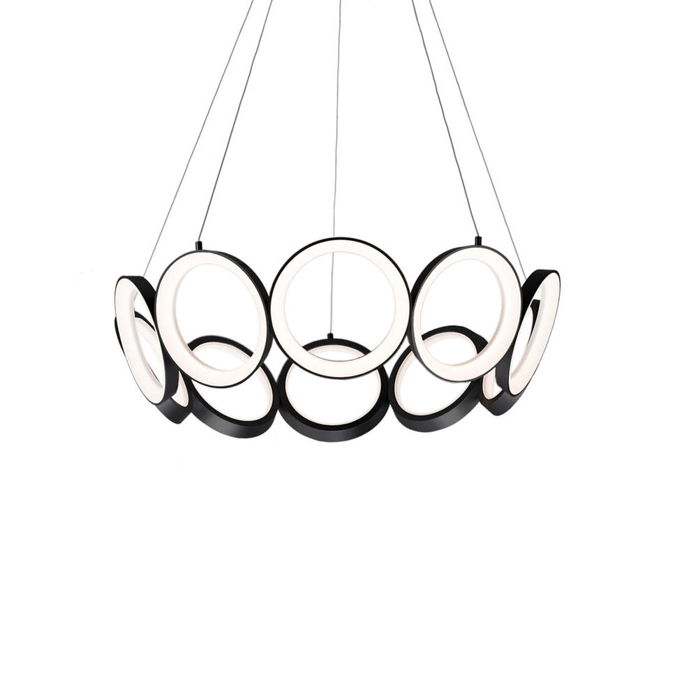 Oros 29-in Black LED Chandeliers