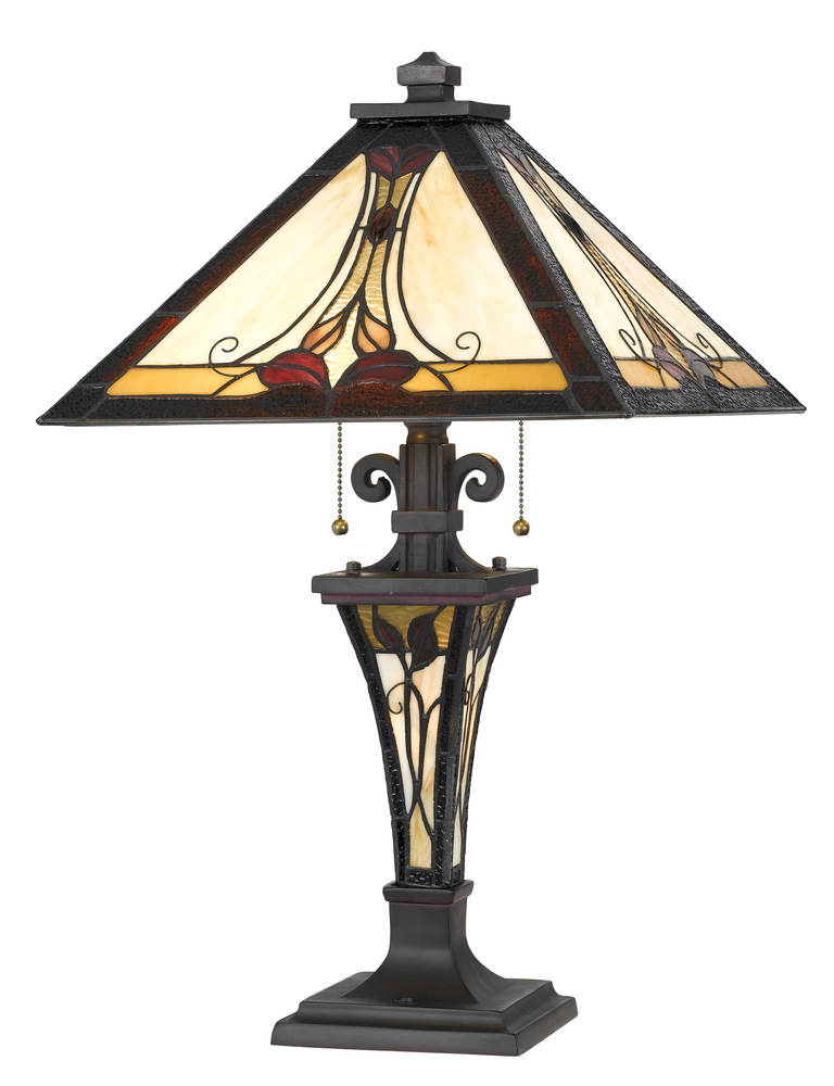 60W X 2 Tiffany Table Lamp