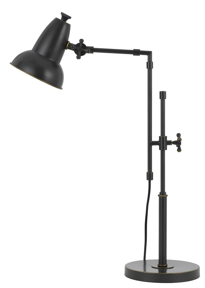 60W Hudson Metal Adjustable Desk Lamp with Metal Shade