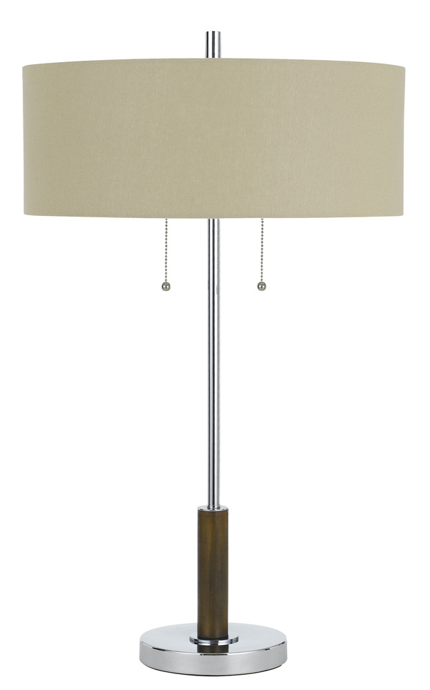 60W X 2 Barimetal  Table Lamp With Burlap Shade