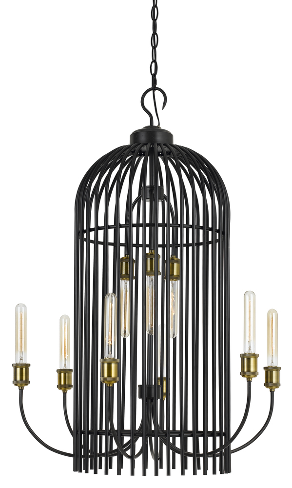 60W X 9 Birdcage Metal Chandelier (Edison Bulbs Not included)
